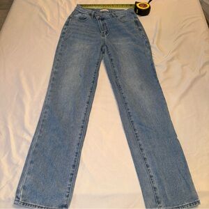 PacSun Women's Straight Leg Jeans - Light Wash Blue